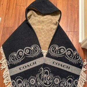 Coach wool hooded wrap-mint condition